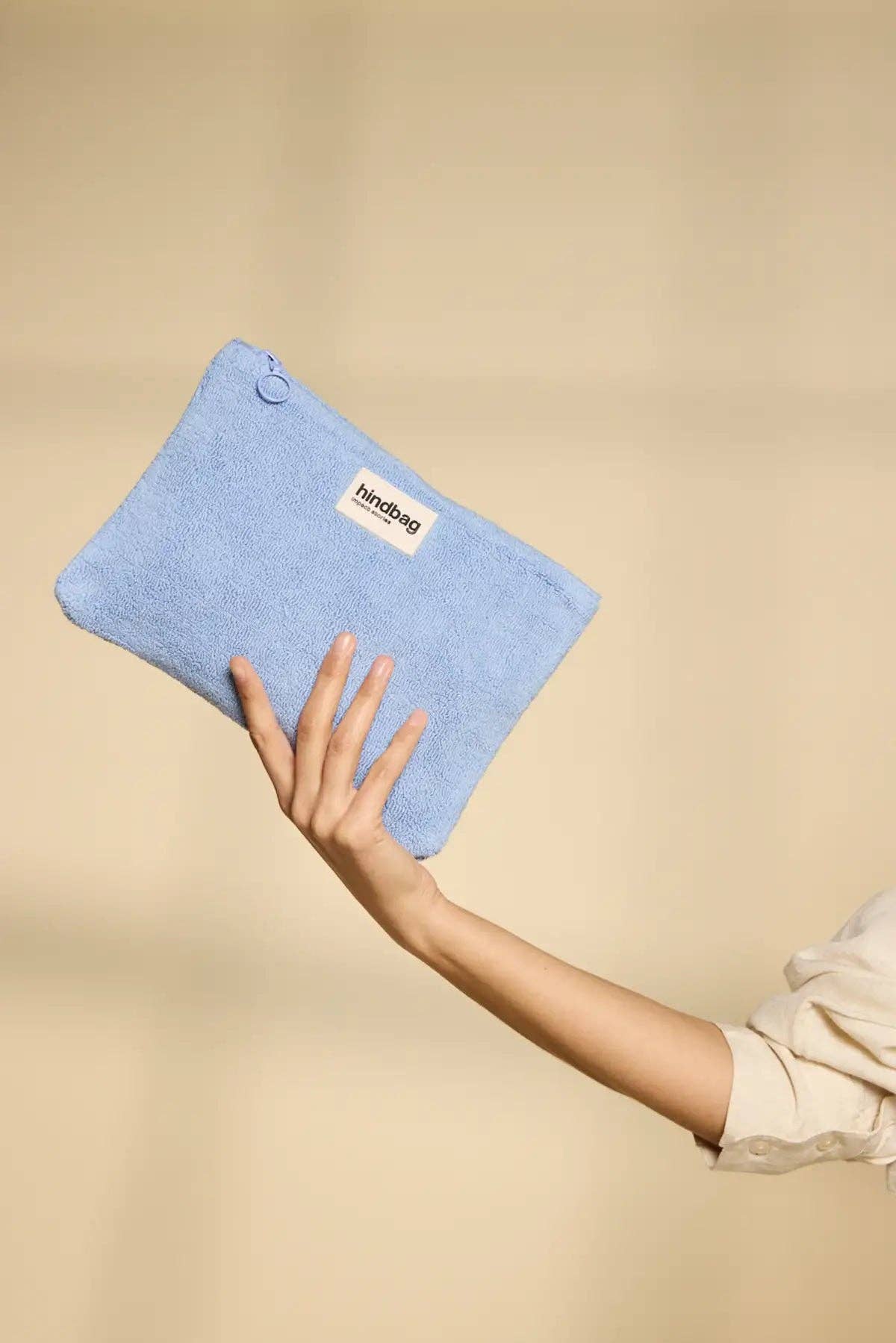 Pochette Ema Éponge bleu nuage