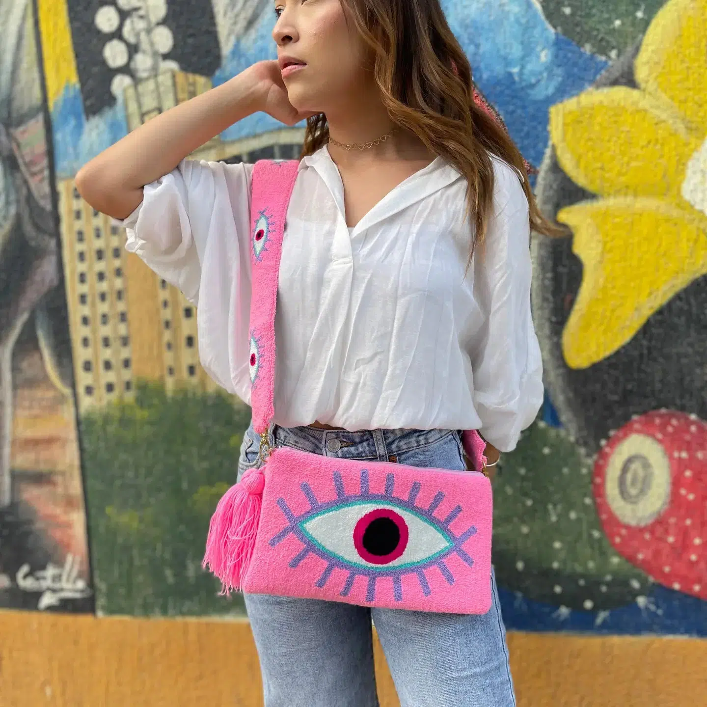 Pochette I Evil Eye I Baby pink - Image 2