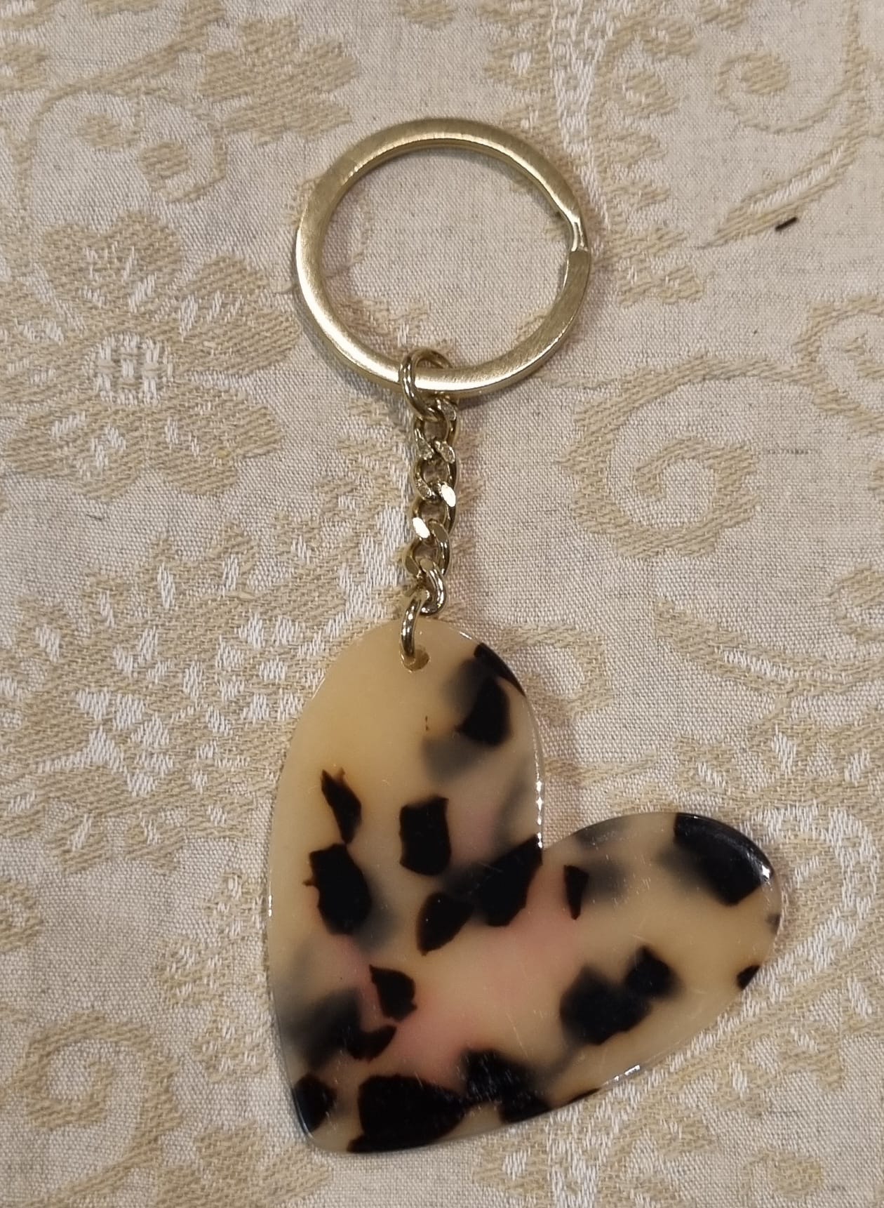 Porte clé I Coeur léopard