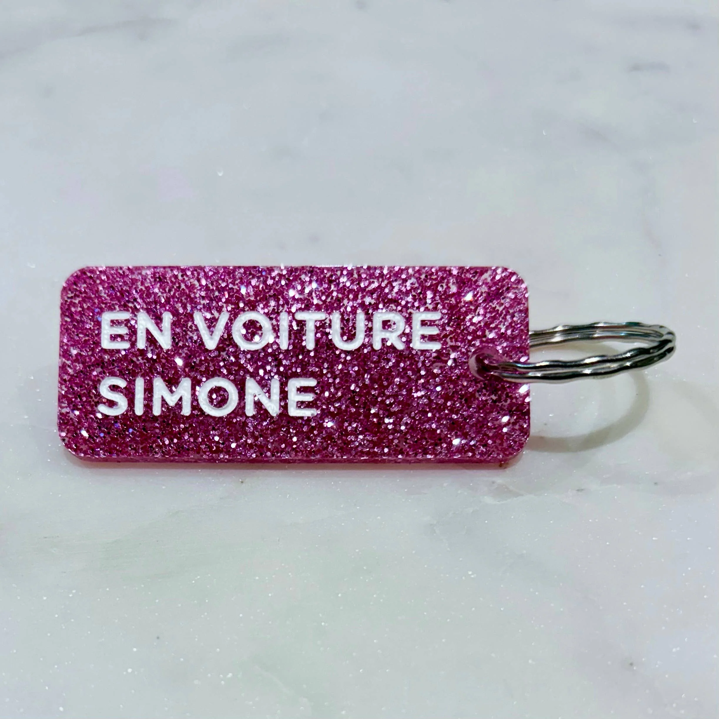 Porte-clés à paillettes I EN VOITURE SIMONEOr - Image 2