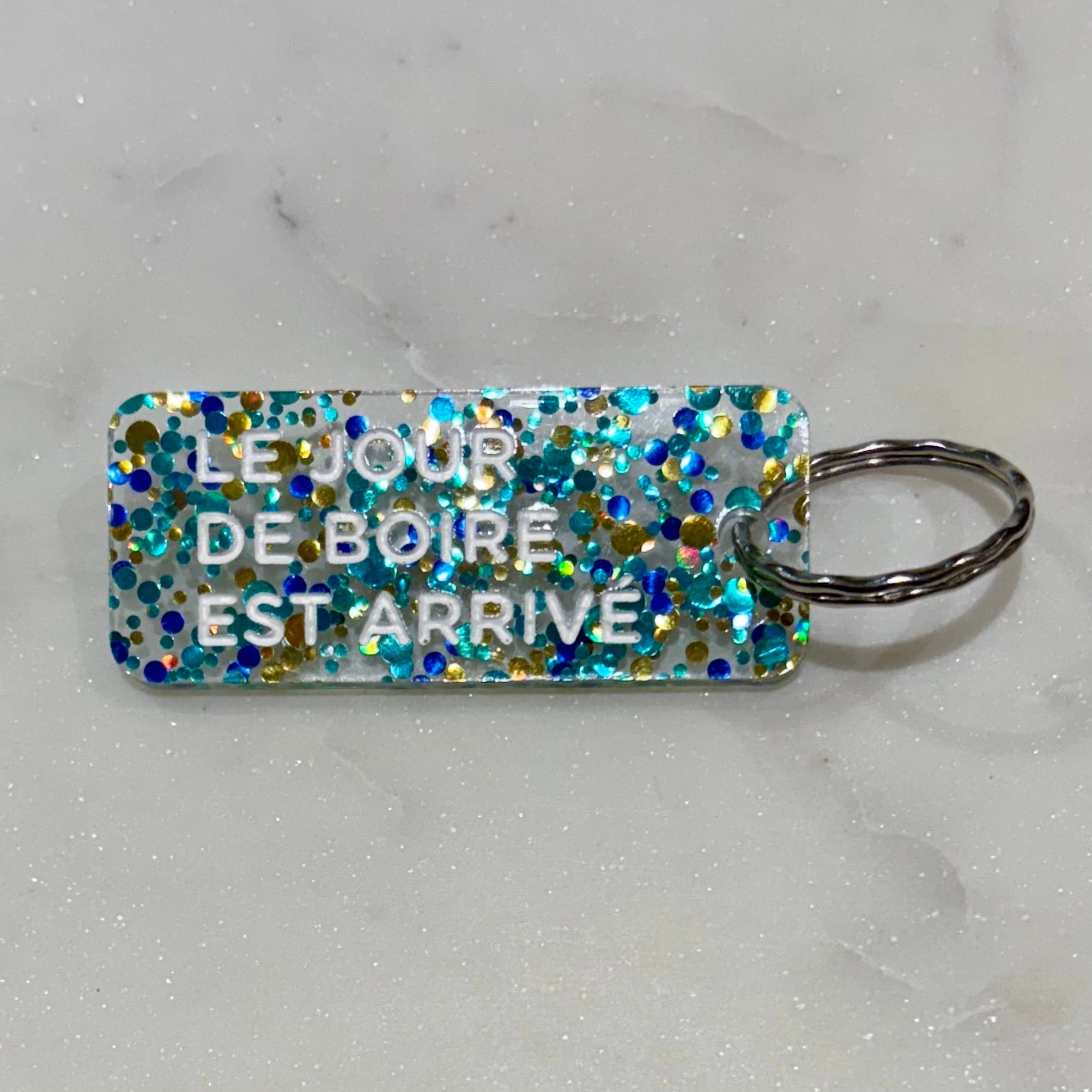 Porte-clés I LE JOUR DE BOIRE EST ARRIVÉ Rose - Image 4