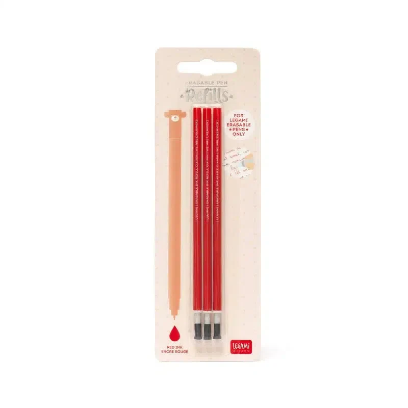 Recharges pour Stylo à Encre Gel Effaçable - Rouge