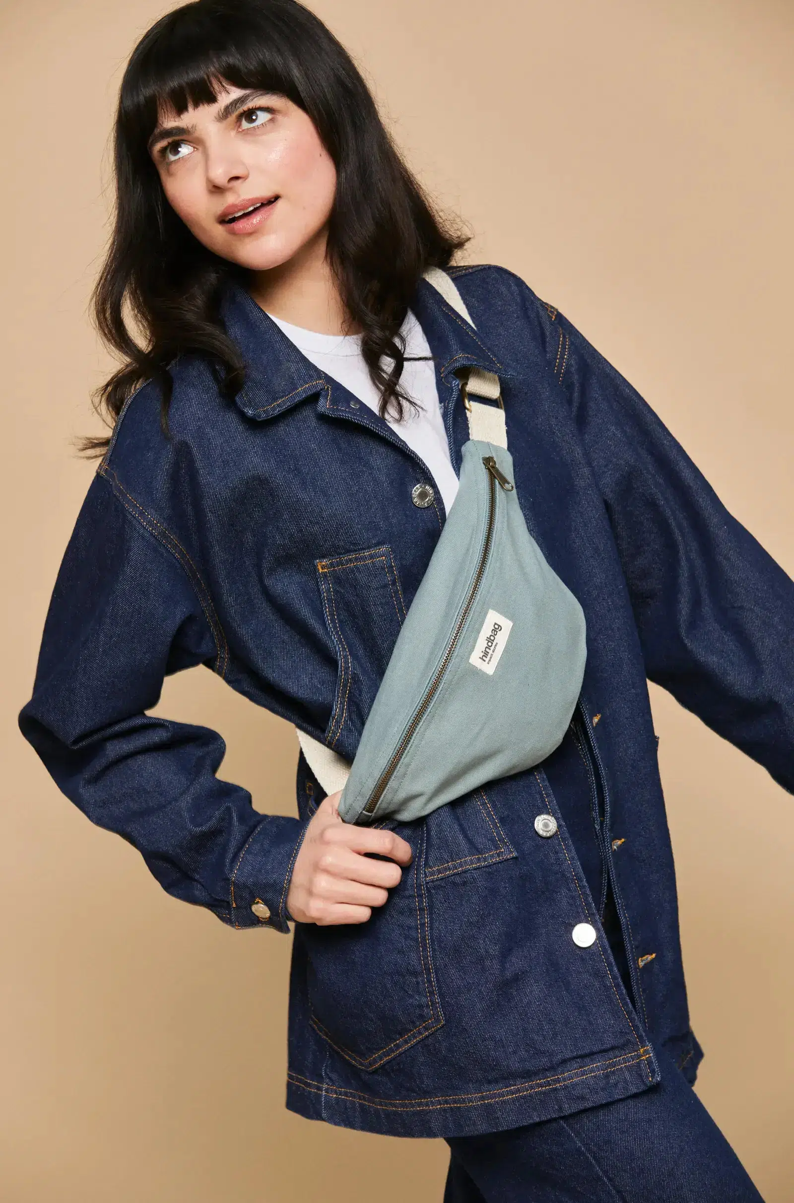 Sac banane Olivia - Denim bleu - Image 7