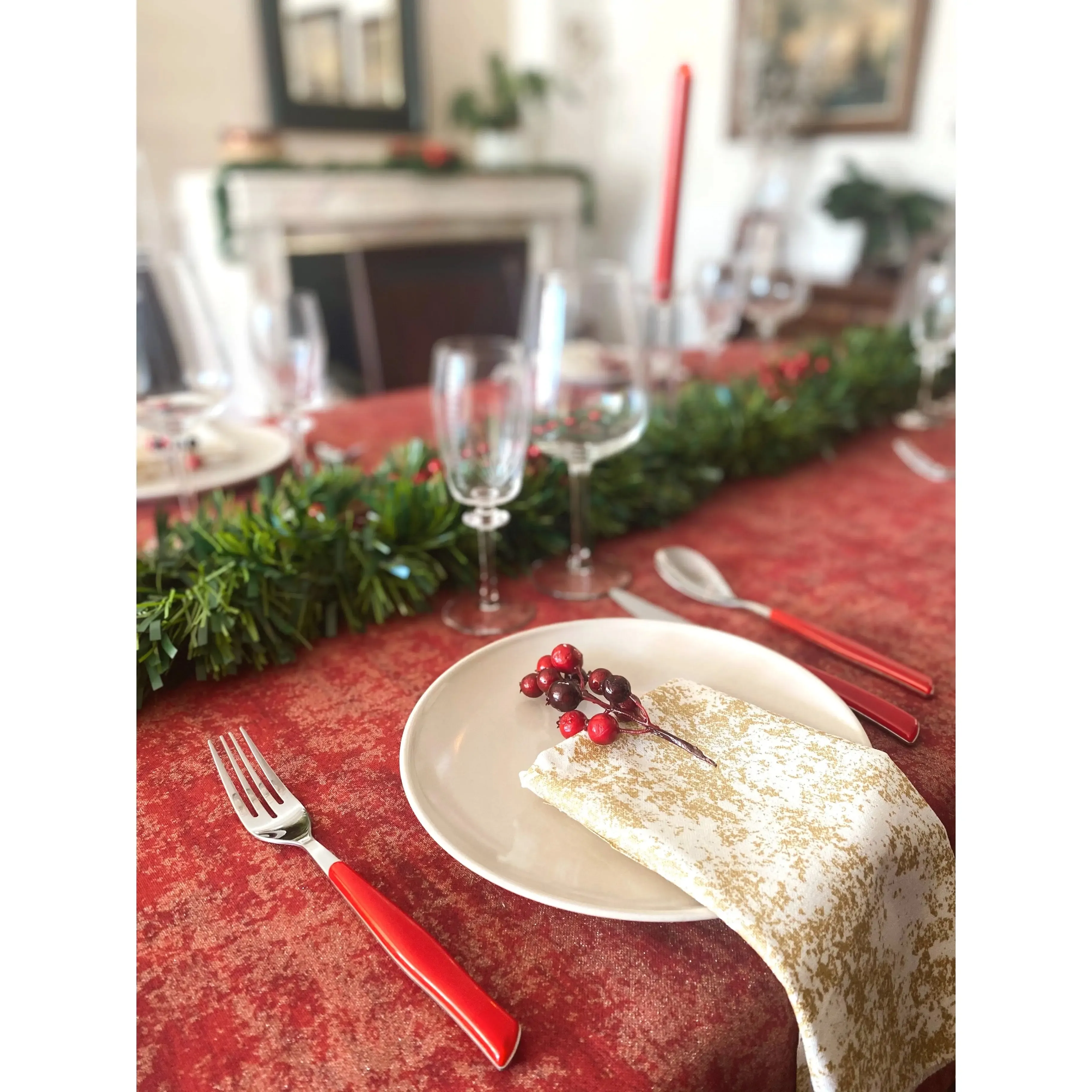 Set de deux serviettes de table - Noël - Image 3