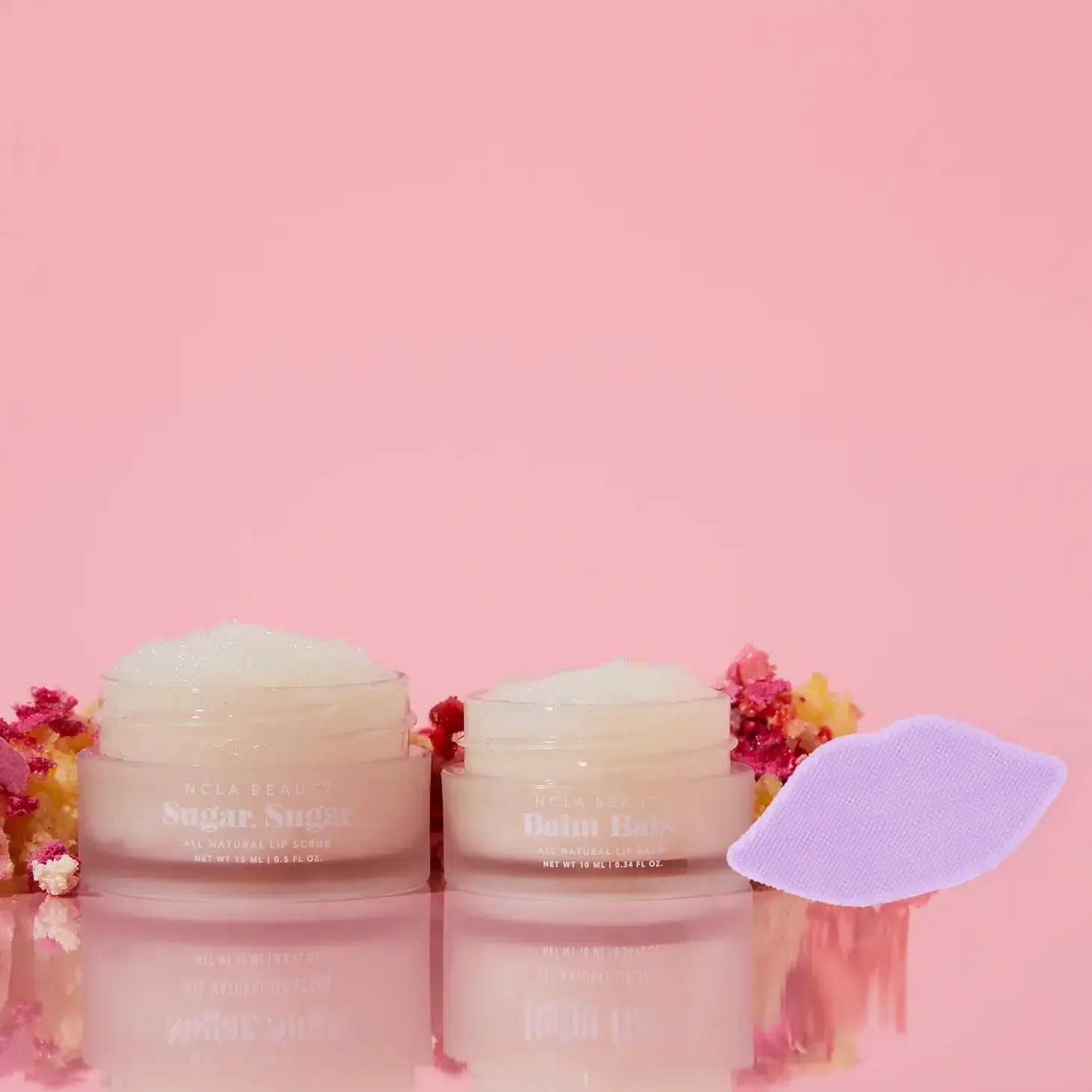 Set de soin des lèvres à la noix de coco et à la vanille + brosse à lèvres - Image 3
