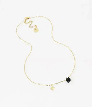 Collier Manuréva - Onyx Noir (Courage, Puissance)