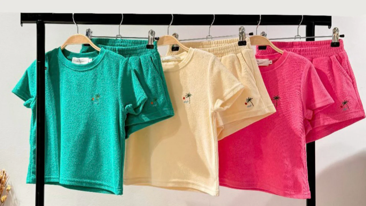 Tee Shirt en éponge avec broderie I ecru