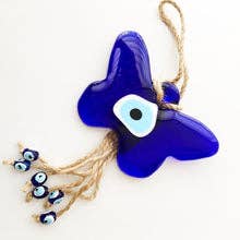 Tenture murale en macramé Evil Eye