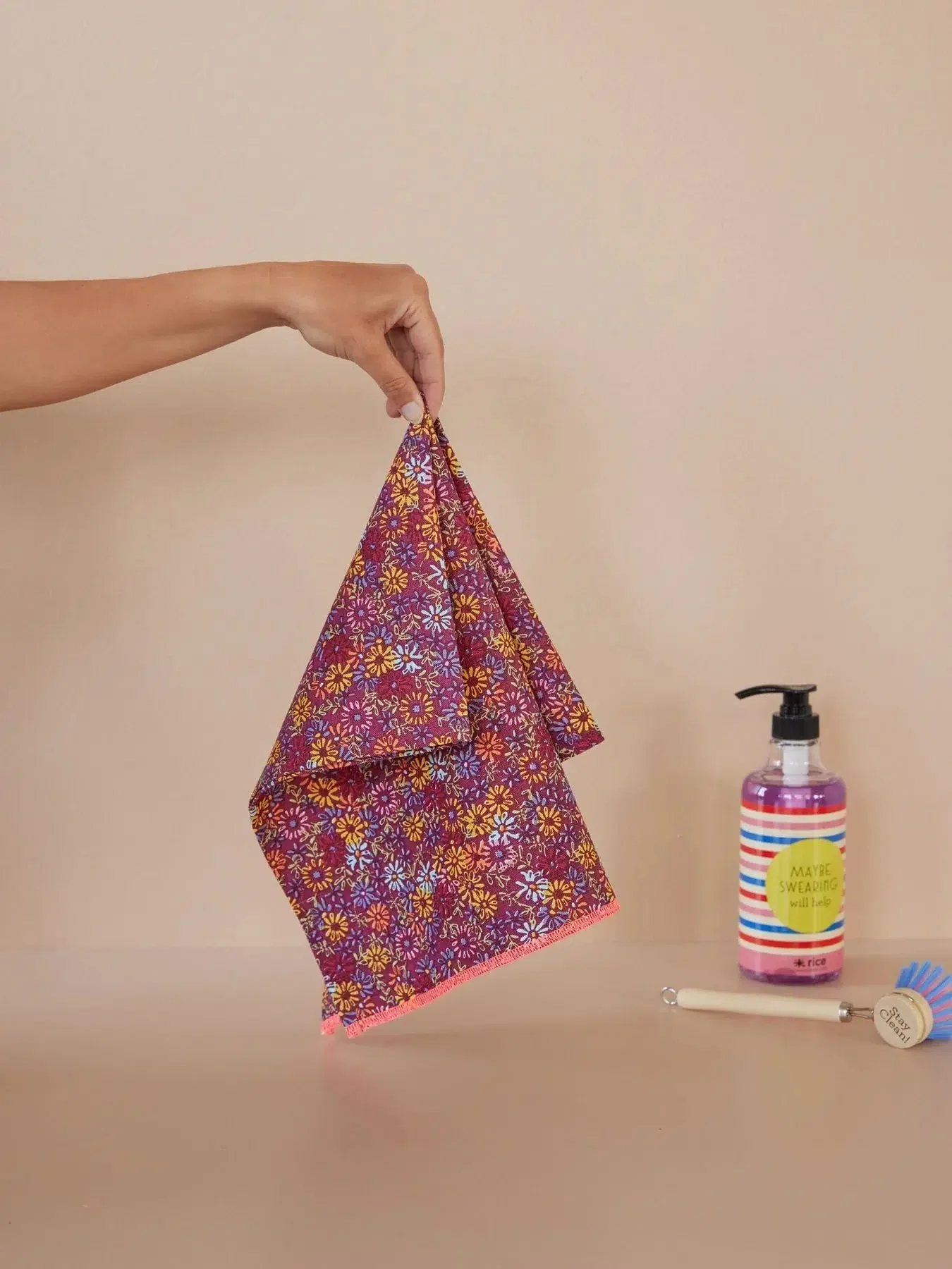Torchon en coton I Lavande I wild vintage flower