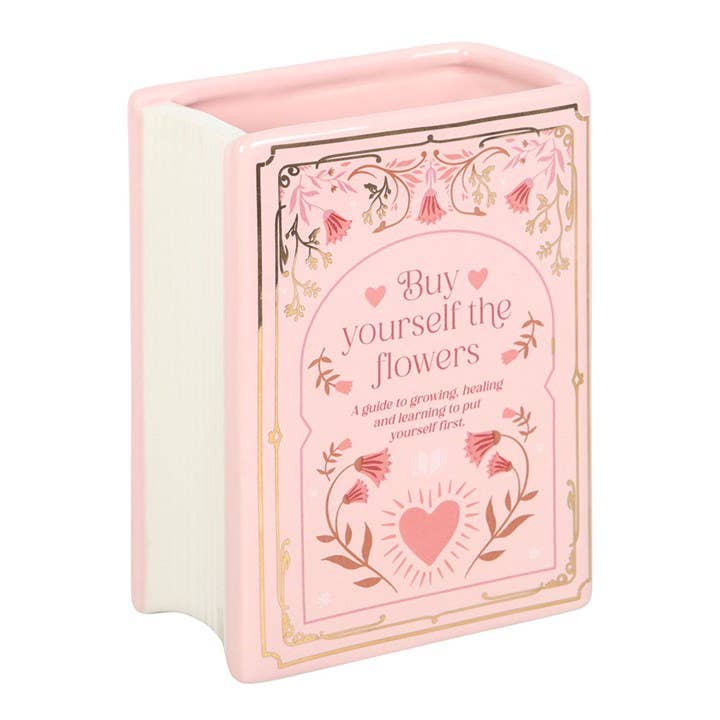Vase en forme de livre rose - Image 3